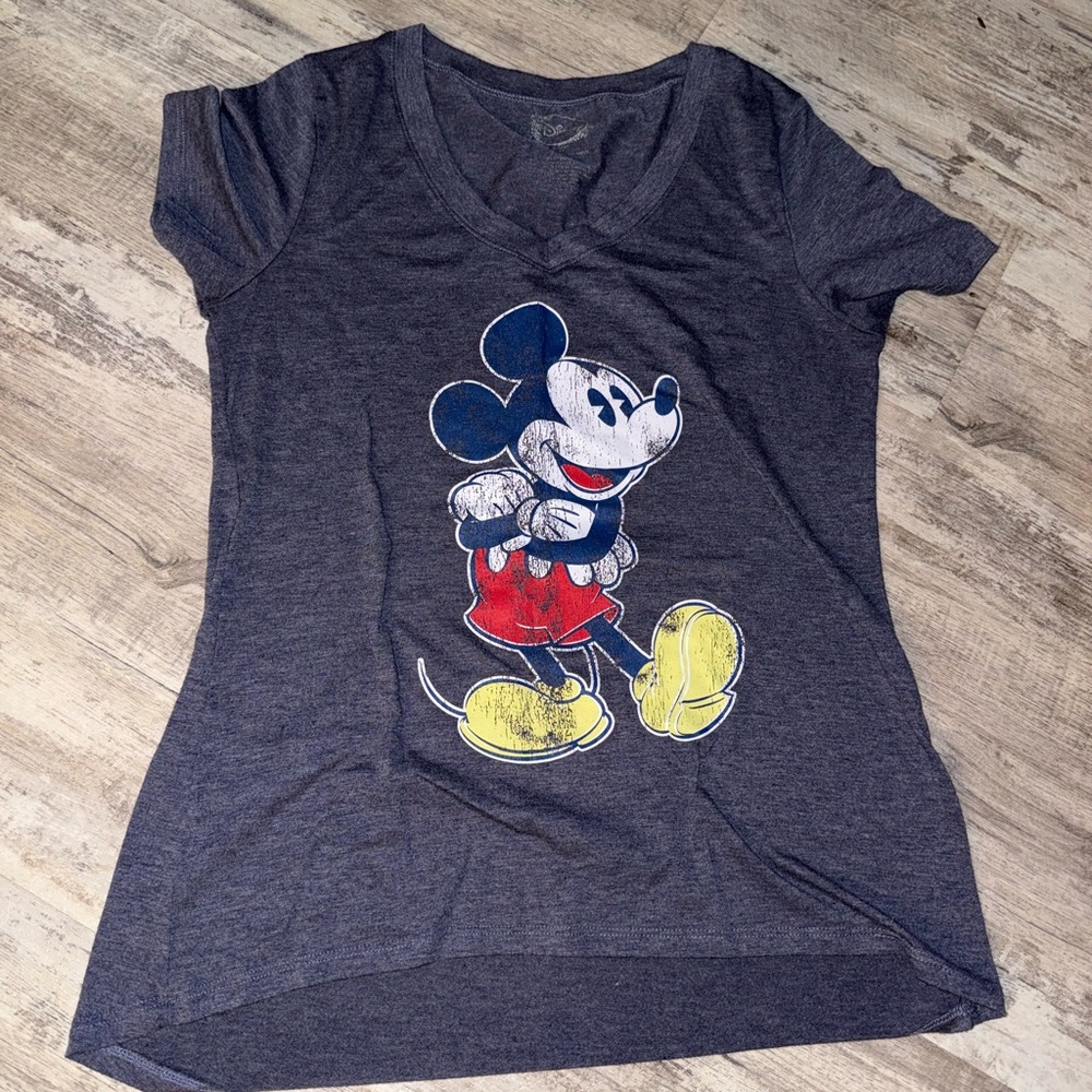 **4 for $15**Disney Heathered Blue V-Neck Tee